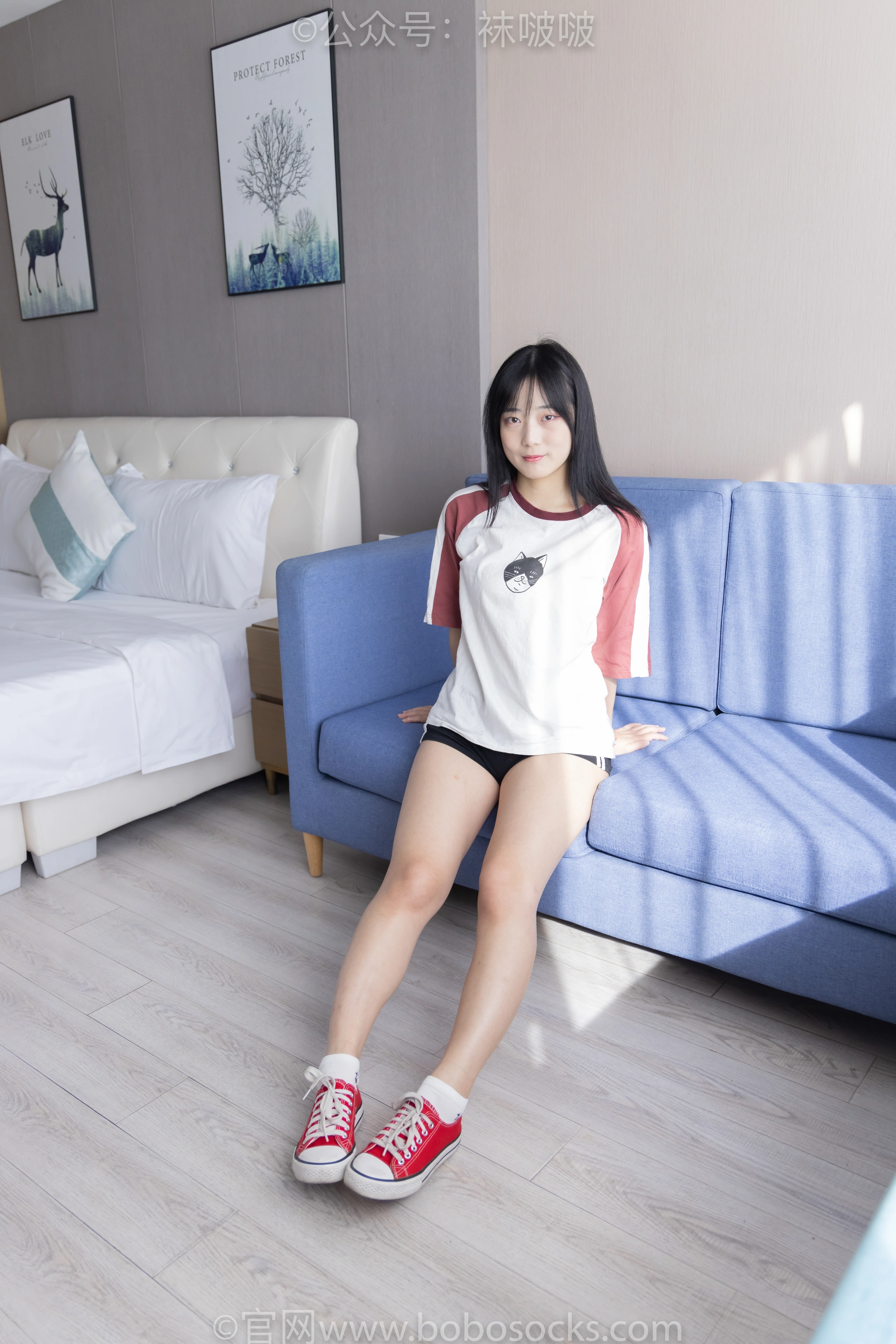 [BoBoSocks袜啵啵]NO.036 菠萝-帆布鞋、白棉袜、裸足 1